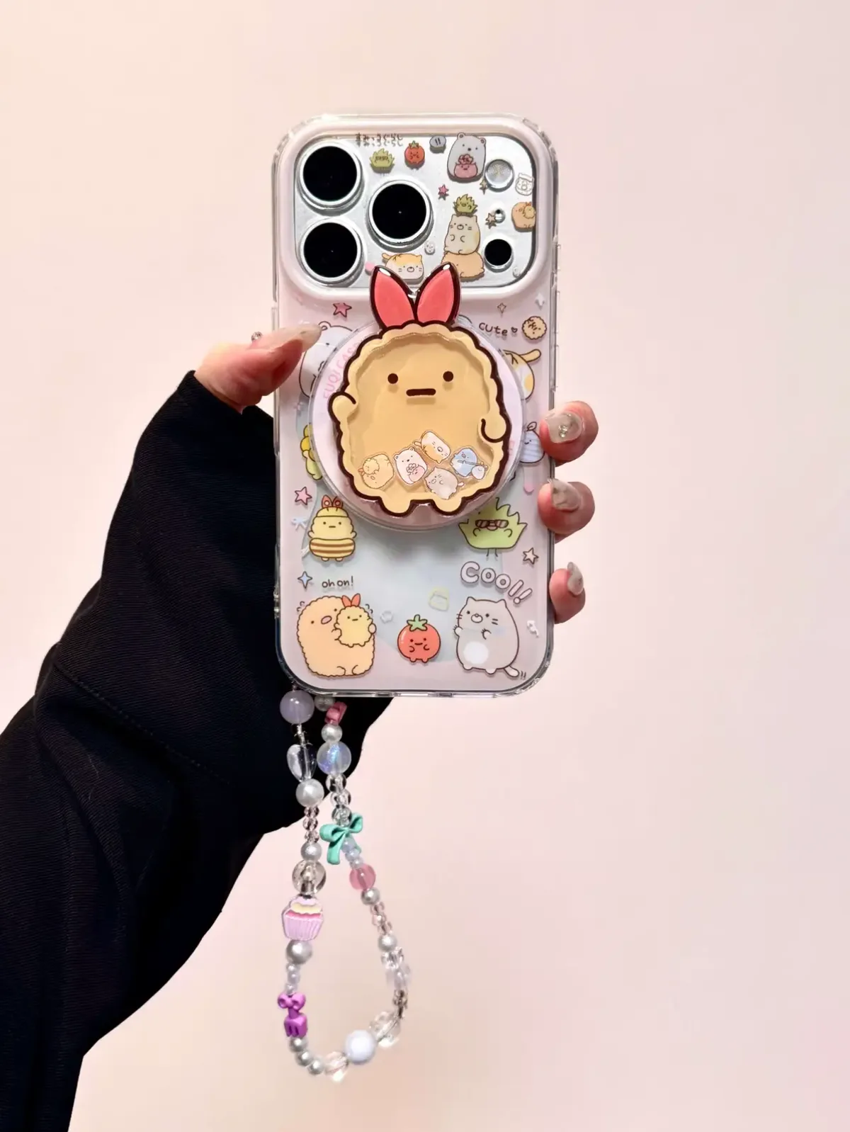 Sumikko Gurashi Kawaii Sumikko Friends Clear Phone Case with Bunny Charm for iPhone 17 16 15 14 13 Pro Max — MagSafe