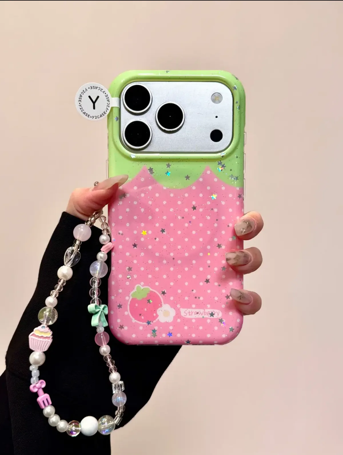 Strawberry Mirror Phone Case for iPhone 17 16 15 14 13 Pro Max — MagSafe