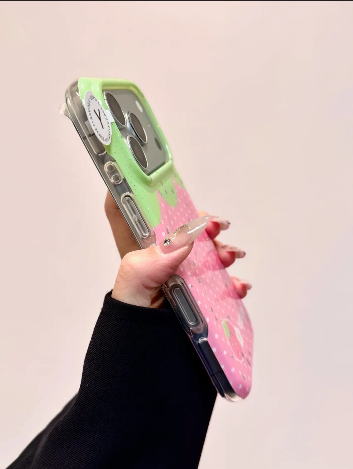 Strawberry Mirror Phone Case for iPhone 17 16 15 14 13 Pro Max