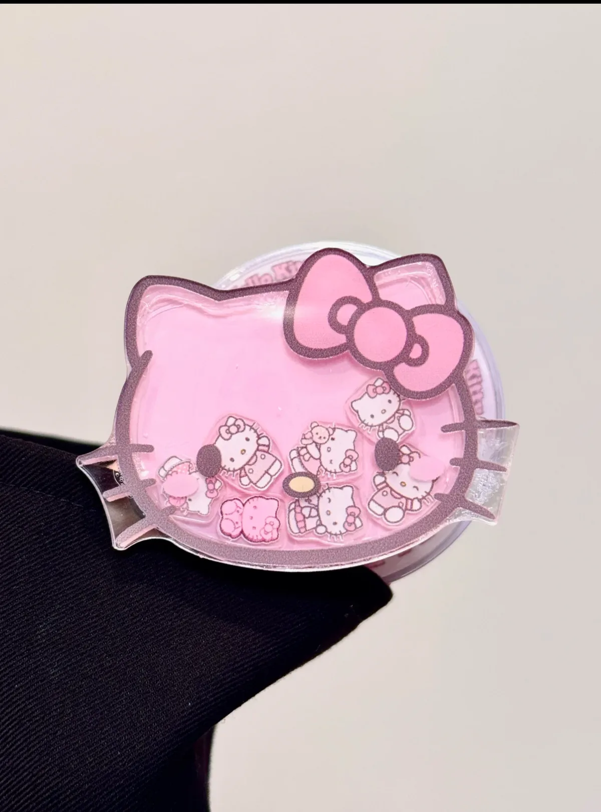 Hello Kitty Sanrio Glitter Clear iPhone 17 16 15 14 13 Pro Max Case with Charm — MagSafe