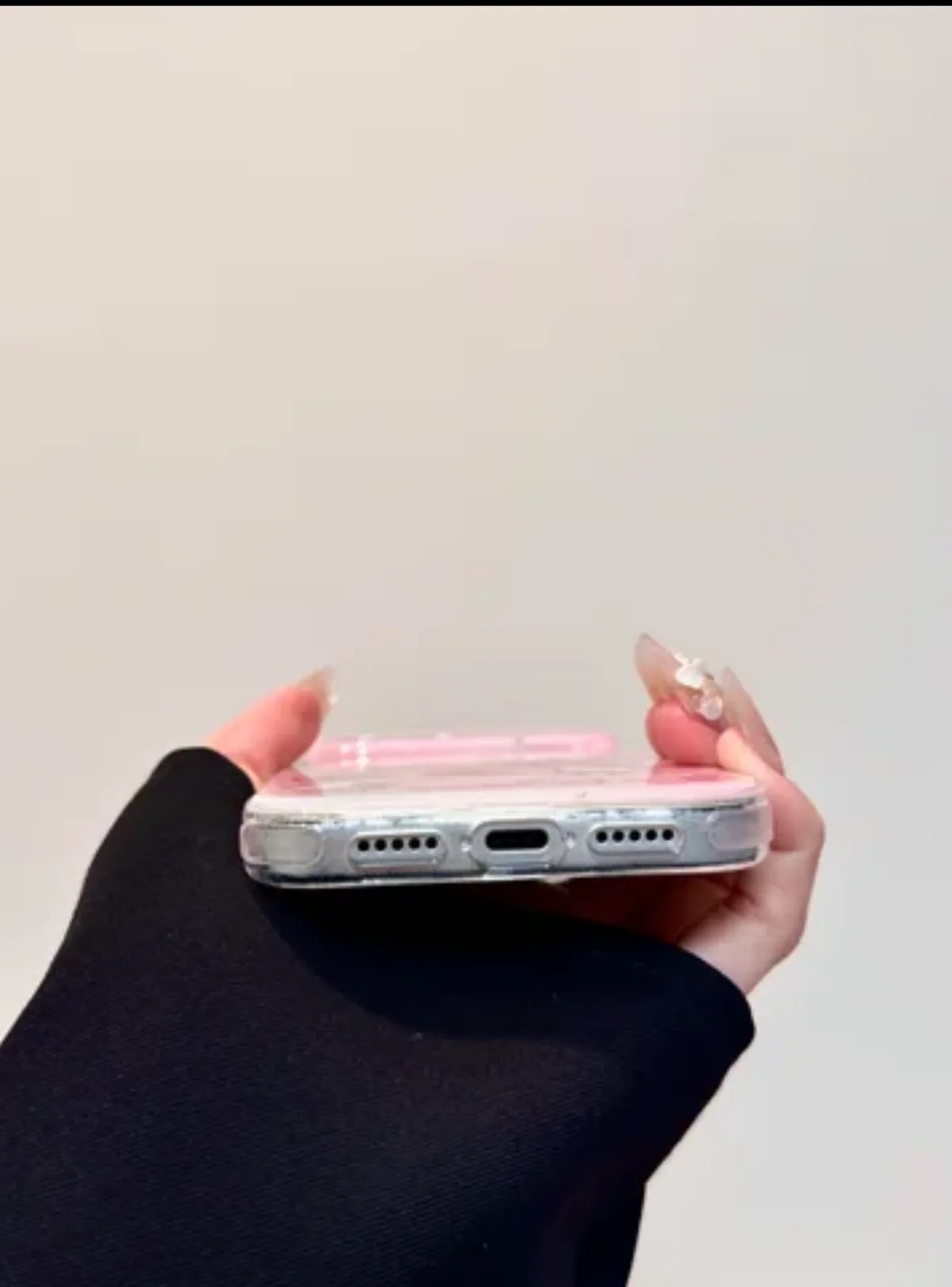 Hello Kitty Sanrio Glitter Clear iPhone 17 16 15 14 13 Pro Max Case with Charm
