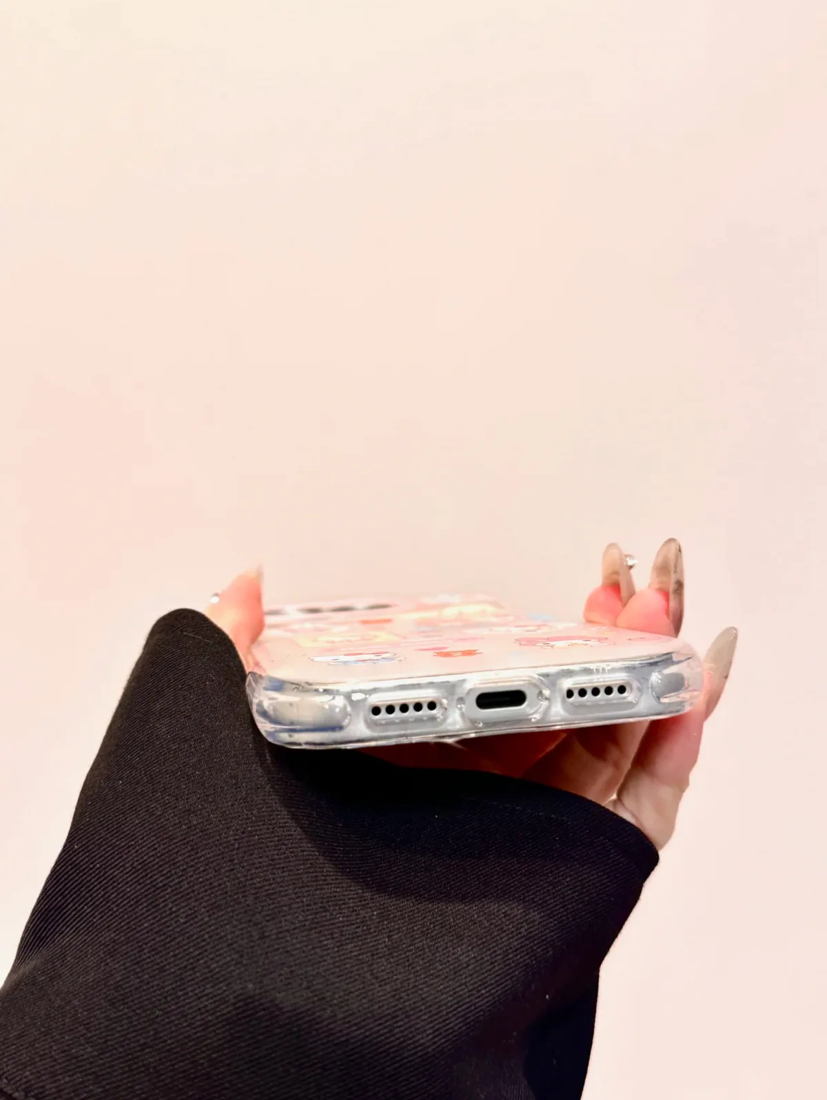 Hello Kitty Sanrio Clear MagSafe iPhone 17 16 15 14 13 Pro Max Case with Pink Charm