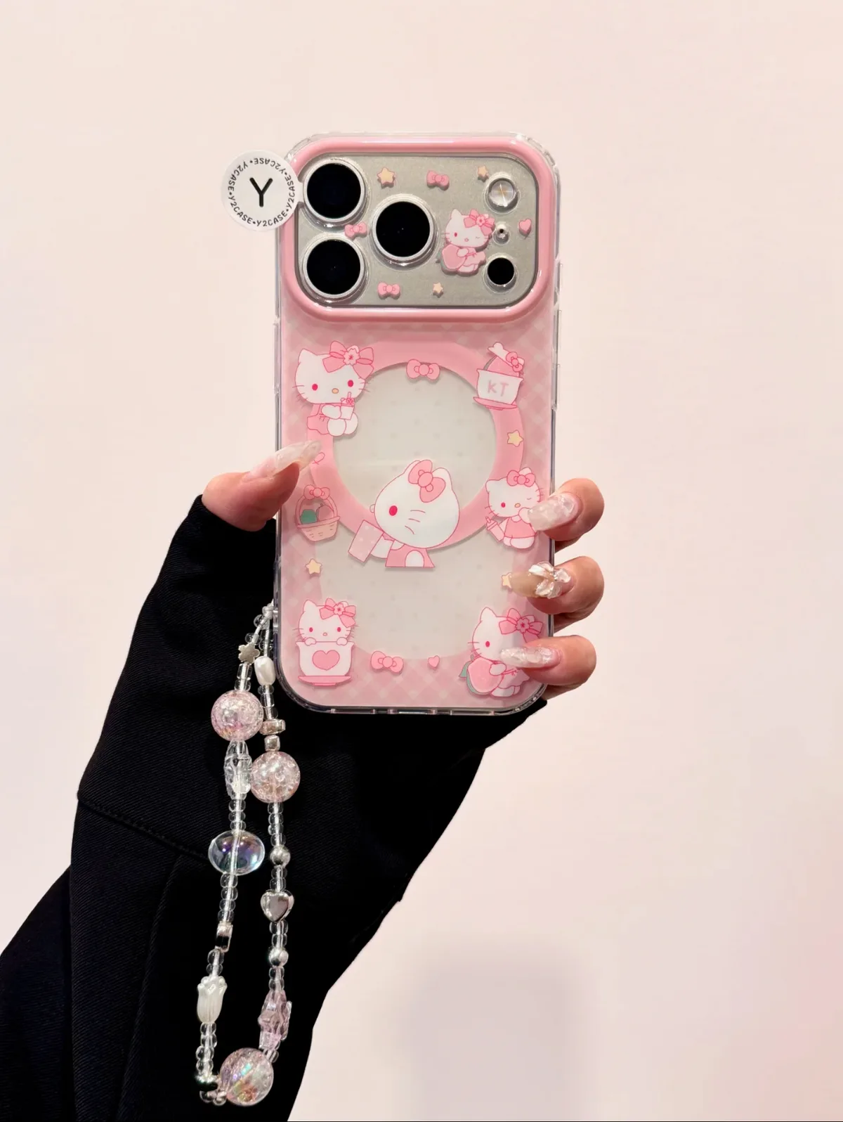 Sanrio Hello Kitty Pink Camera Case for iPhone 17 16 15 14 13 Pro Max — MagSafe