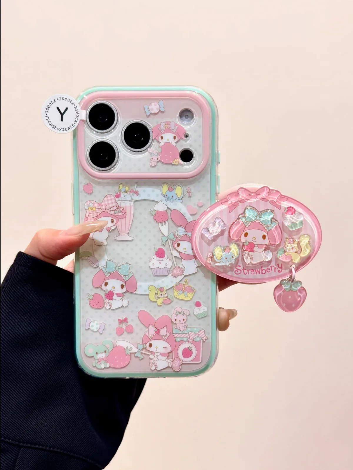 Sanrio My Melody Strawberry Phone Case for iPhone 17 16 15 14 13 Pro Max — MagSafe