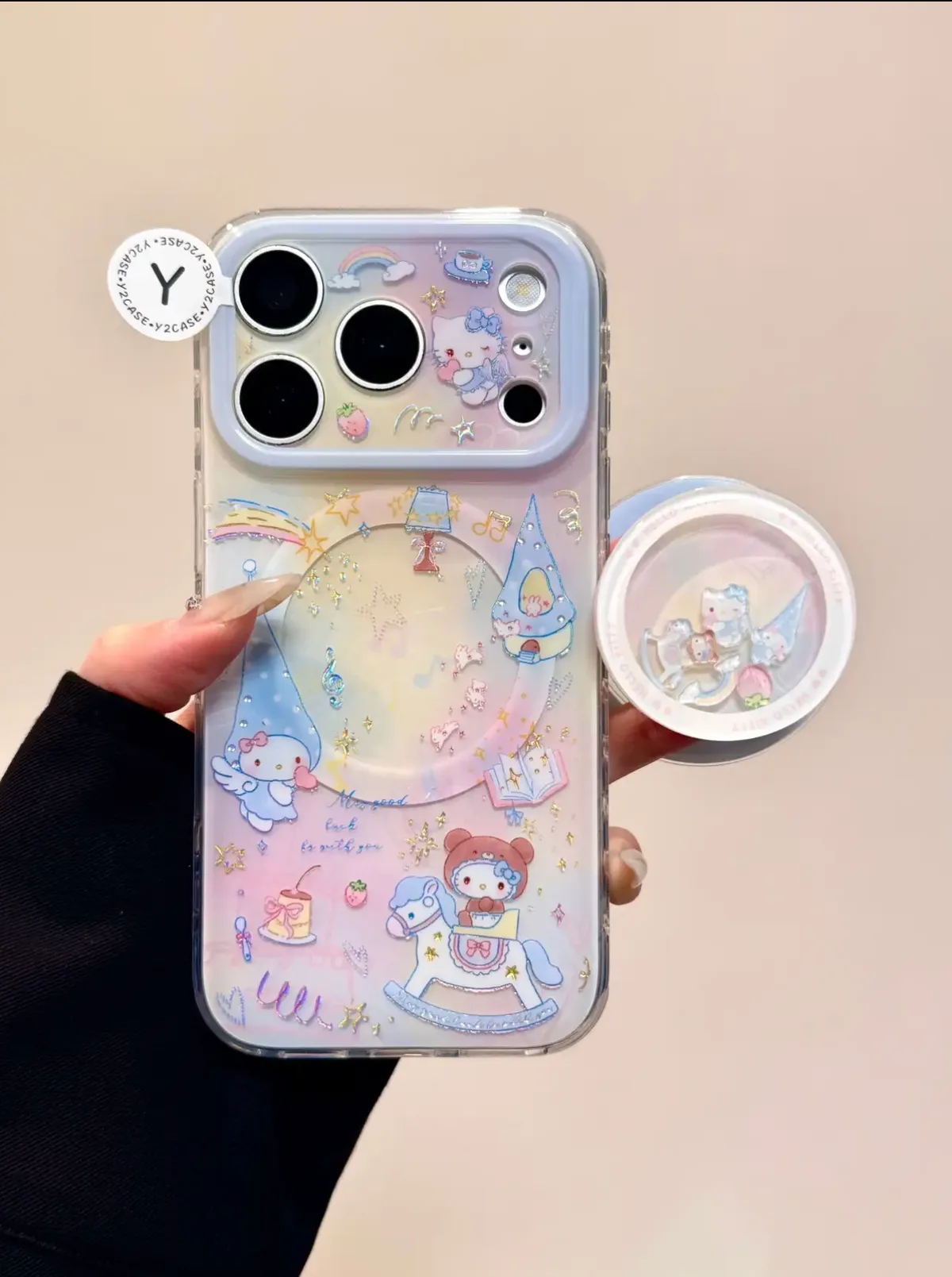 Sanrio Hello Kitty Dreamy Carousel iPhone 17 16 15 14 13 Pro Max Case with MagSafe Ring