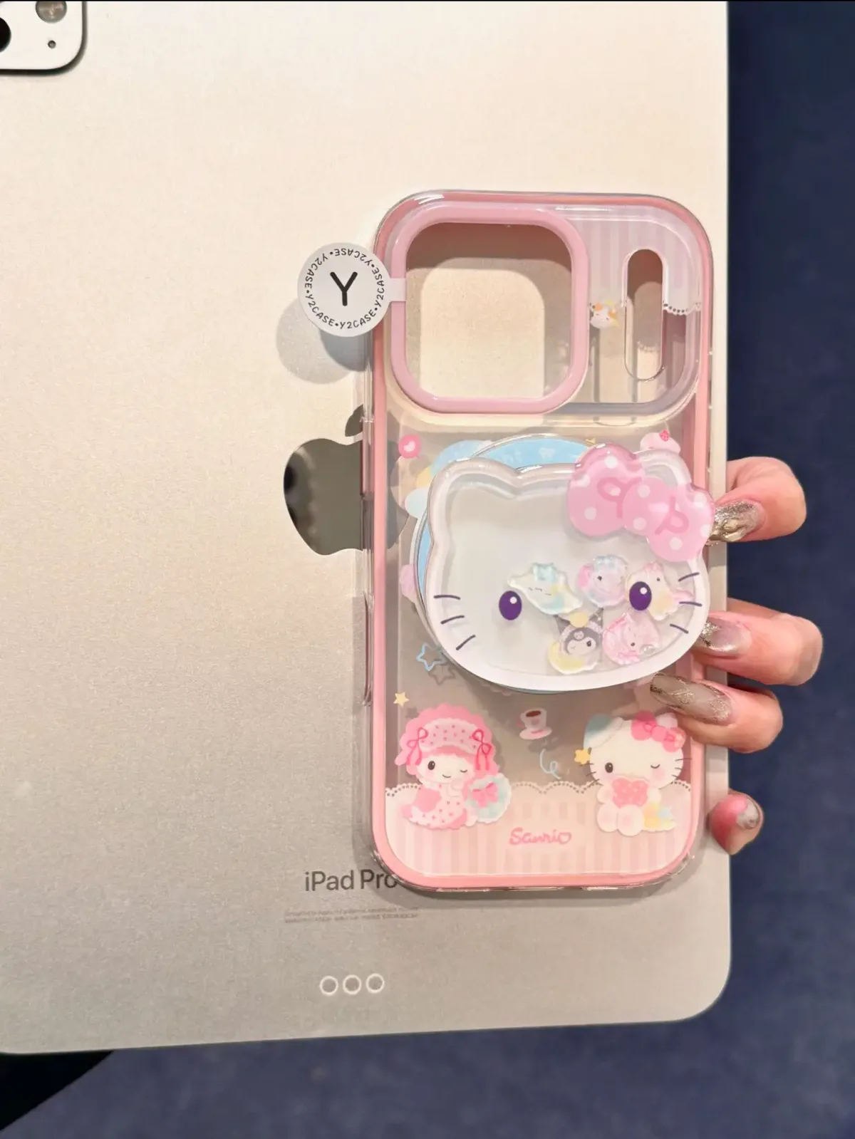 Sanrio Hello Kitty 3D Bow Pink Clear iPhone 17 16 15 14 13 Pro Max Case — MagSafe