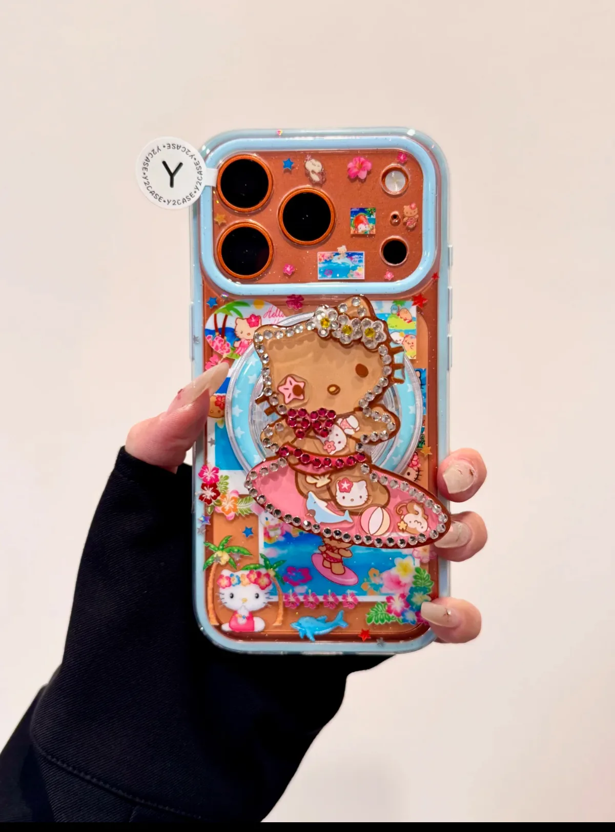 Sanrio Hello Kitty iPhone 17 16 15 14 13 Pro Max Clear Kawaii Case with Charm — MagSafe