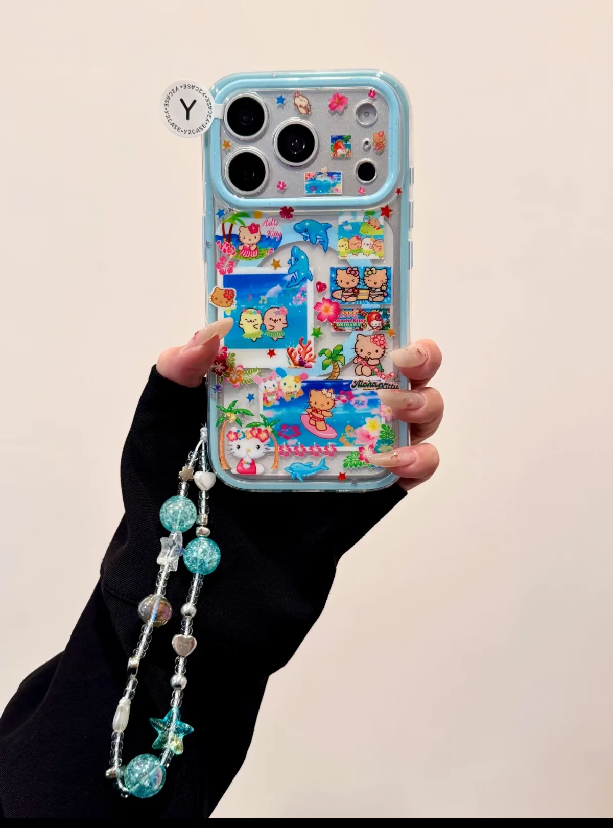 Sanrio Hello Kitty iPhone 17 16 15 14 13 Pro Max Clear Kawaii Case with Charm — MagSafe