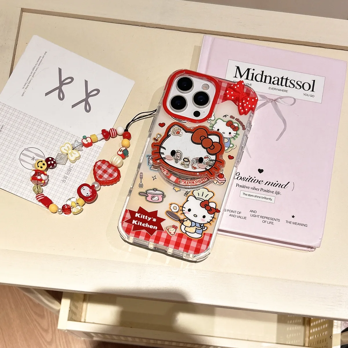 Sanrio Hello Kitty Kitchen Clear iPhone 17 16 15 14 13 Pro Max Bow Phone Case — MagSafe