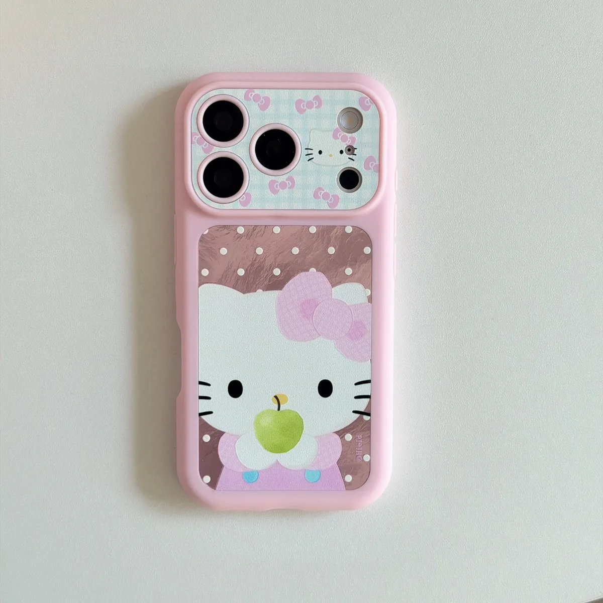 Hello Kitty Pink Bow Phone Case with Beaded Strap for iPhone 17 16 15 Pro Max