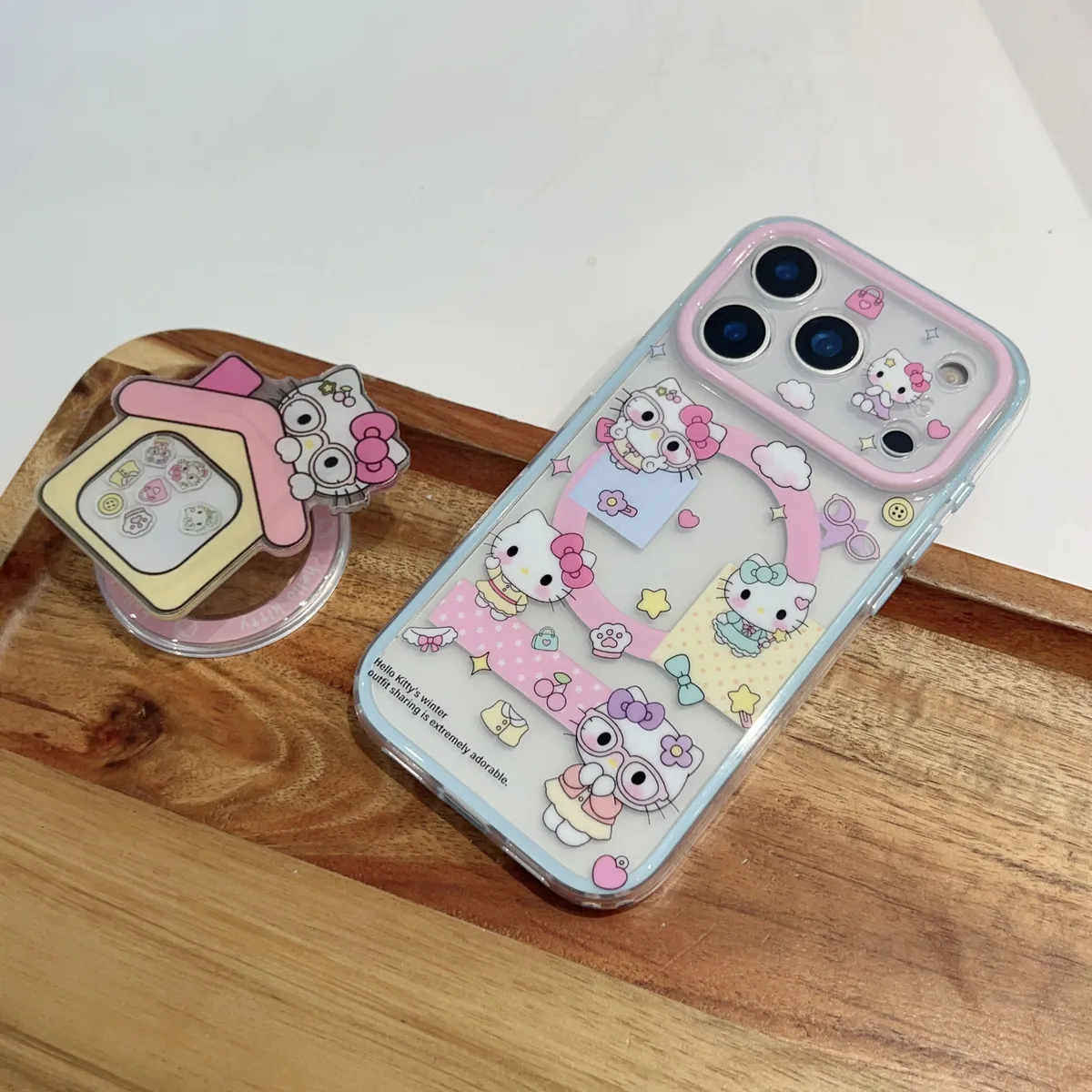 Hello Kitty Kawaii Magnetic Stand Phone Case for iPhone 17 16 15 Pro Max — MagSafe