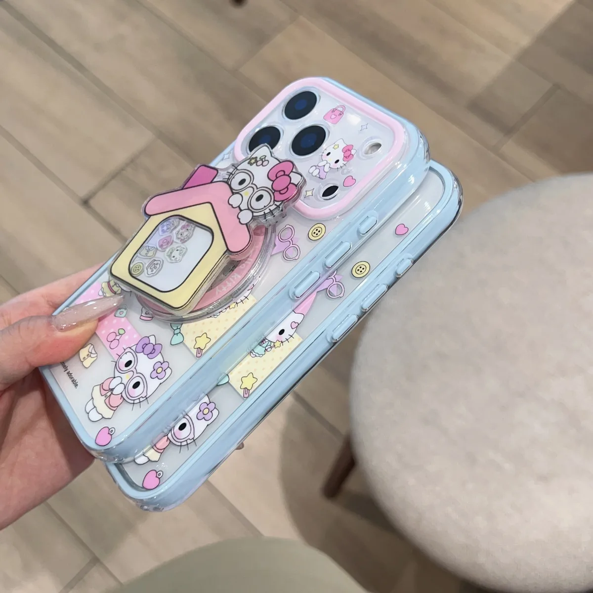Hello Kitty Kawaii Magnetic Stand Phone Case for iPhone 17 16 15 Pro Max — MagSafe