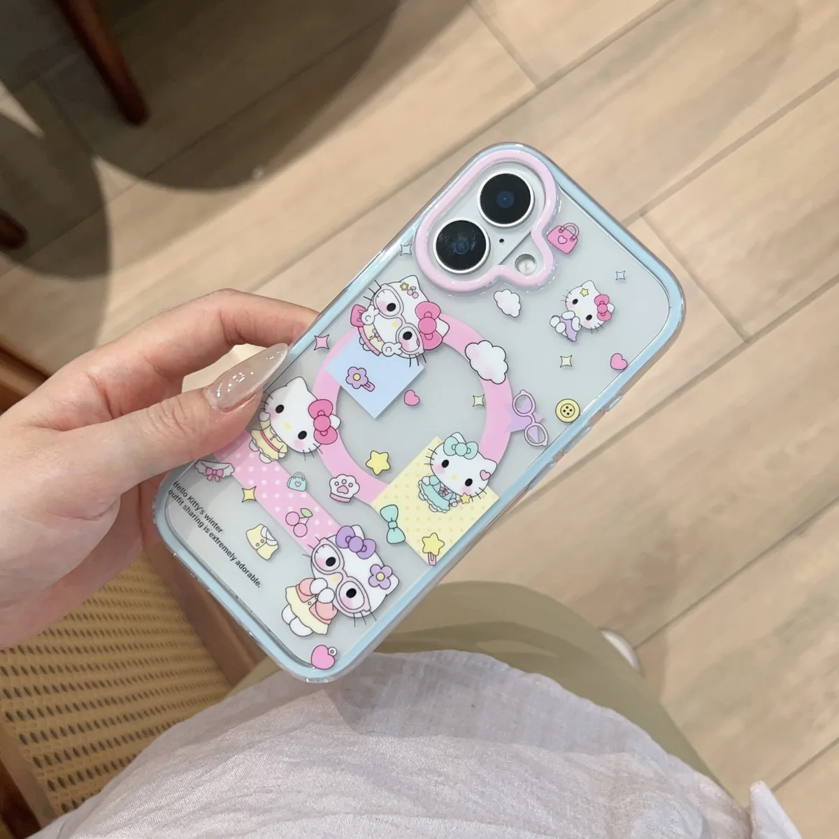 Hello Kitty Kawaii Magnetic Stand Phone Case for iPhone 17 16 15 Pro Max — MagSafe