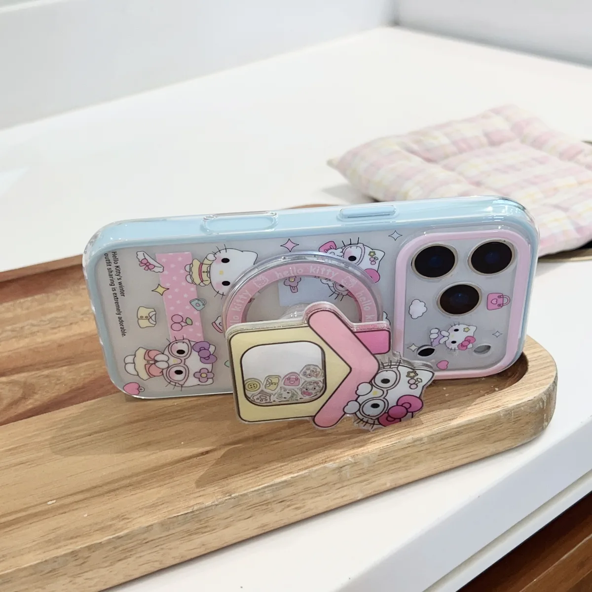 Hello Kitty Kawaii Magnetic Stand Phone Case for iPhone 17 16 15 Pro Max — MagSafe