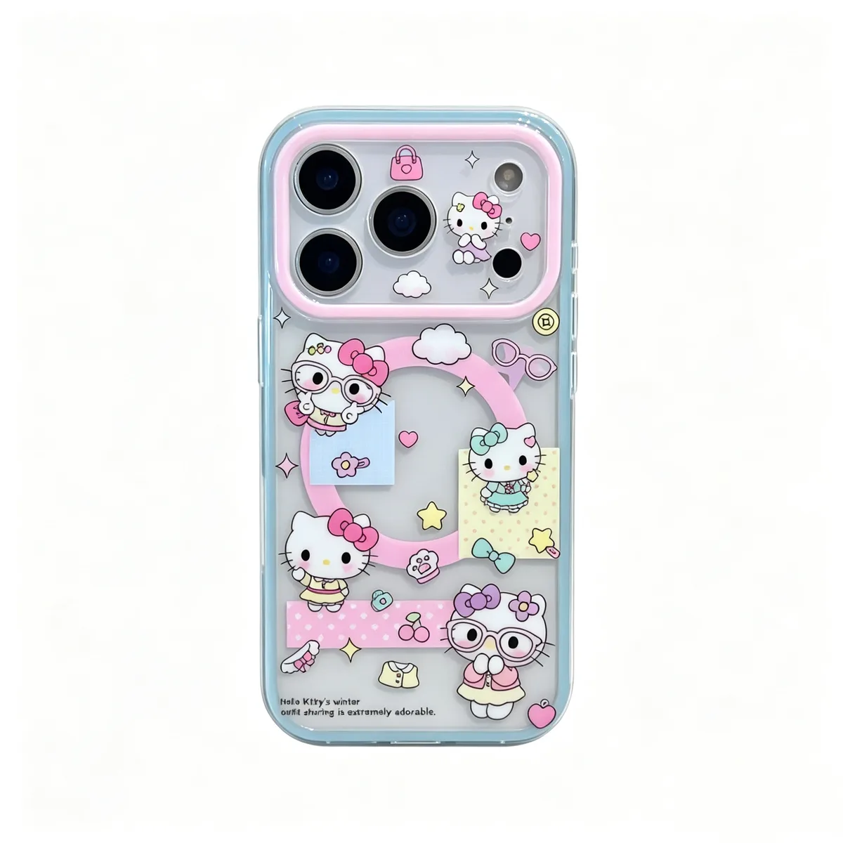 Hello Kitty Kawaii Magnetic Stand Phone Case for iPhone 17 16 15 Pro Max — MagSafe