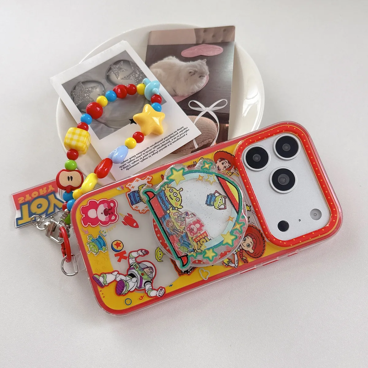 Toy Story Water Slide Game Phone Case with Beaded Strap for iPhone 17 16 15 14 13 Pro Max — MagSafe