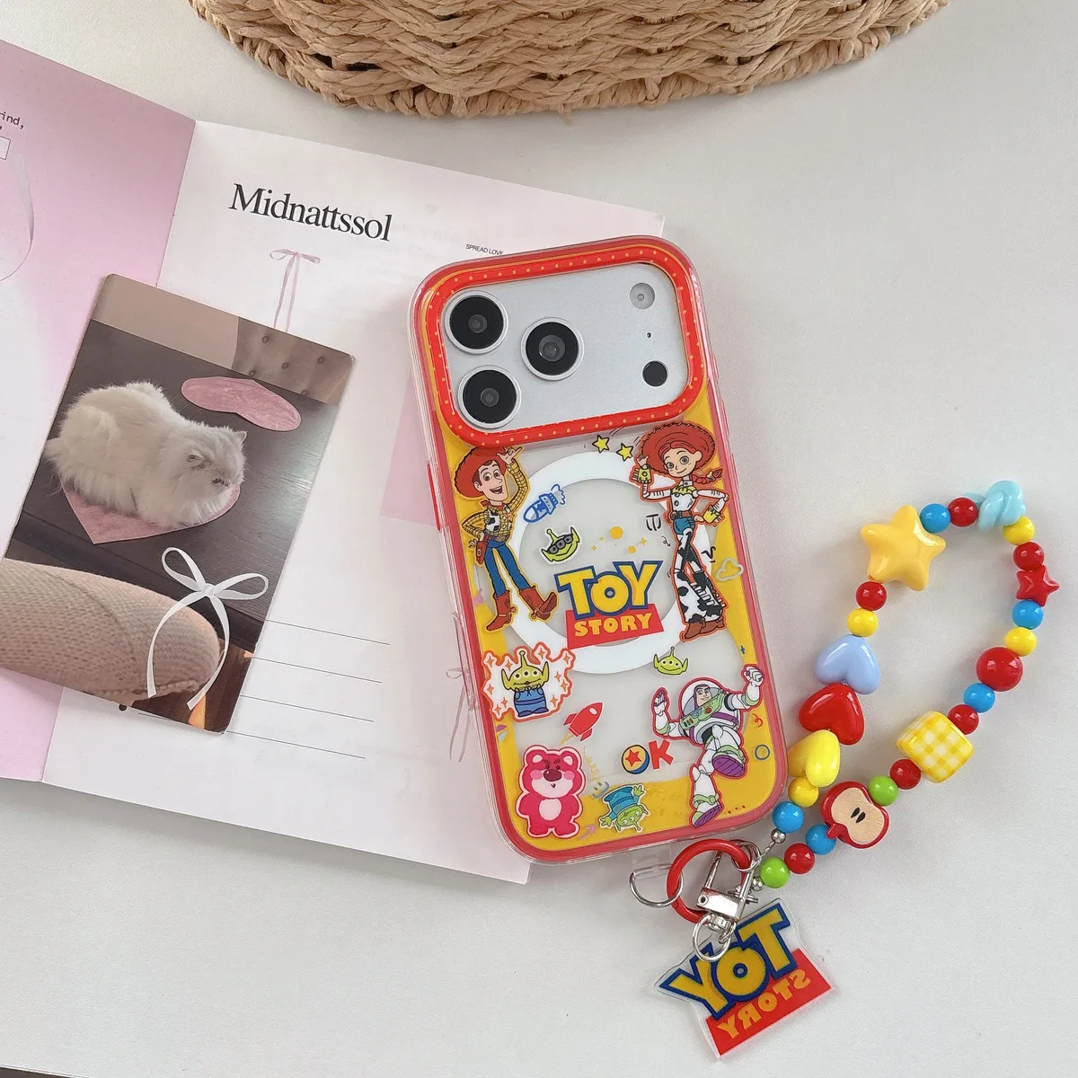 Toy Story Water Slide Game Phone Case with Beaded Strap for iPhone 17 16 15 14 13 Pro Max — MagSafe