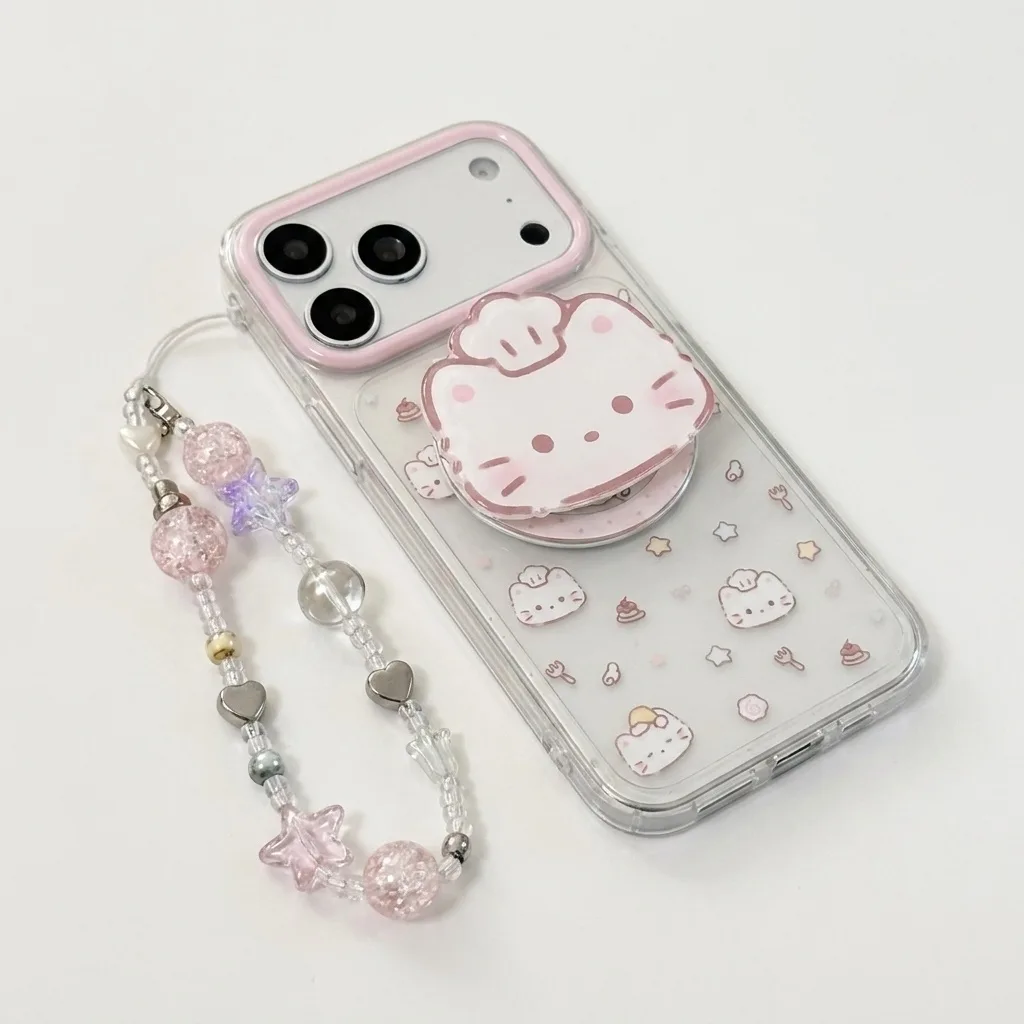Clear Soft TPU with 3D Chef Hat Charm Phone Case for iPhone 17 16 15 Pro Max