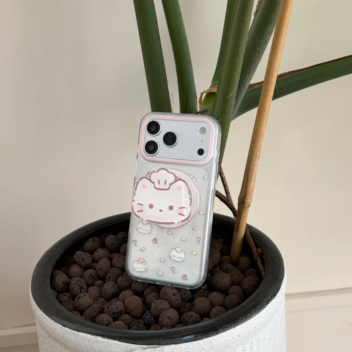 Clear Soft TPU with 3D Chef Hat Charm Phone Case for iPhone 17 16 15 Pro Max