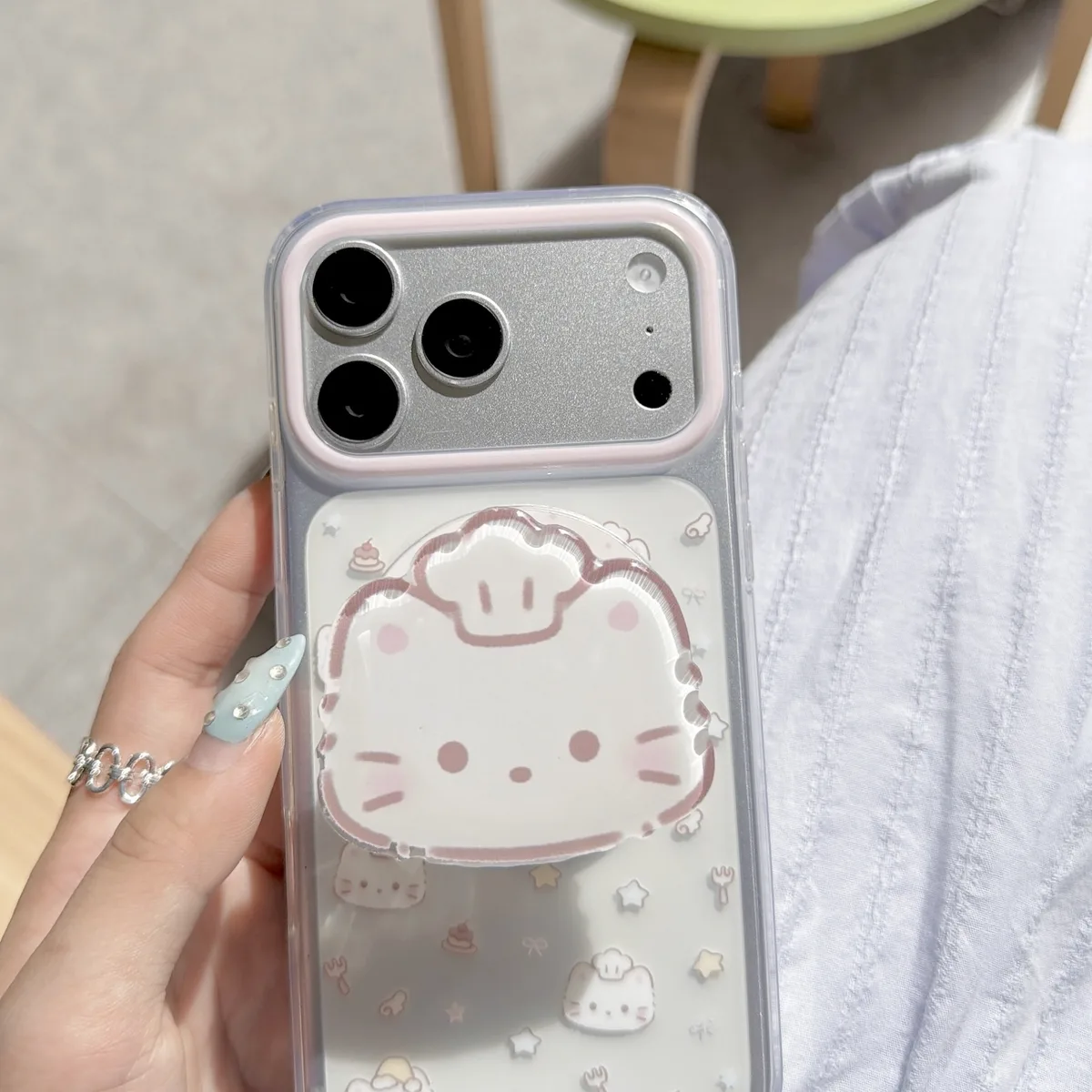 Clear Soft TPU with 3D Chef Hat Charm Phone Case for iPhone 17 16 15 Pro Max