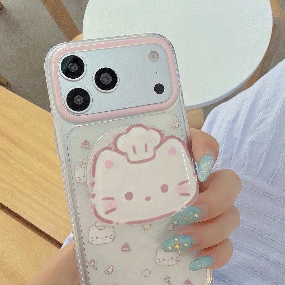 Clear Soft TPU with 3D Chef Hat Charm Phone Case for iPhone 17 16 15 Pro Max