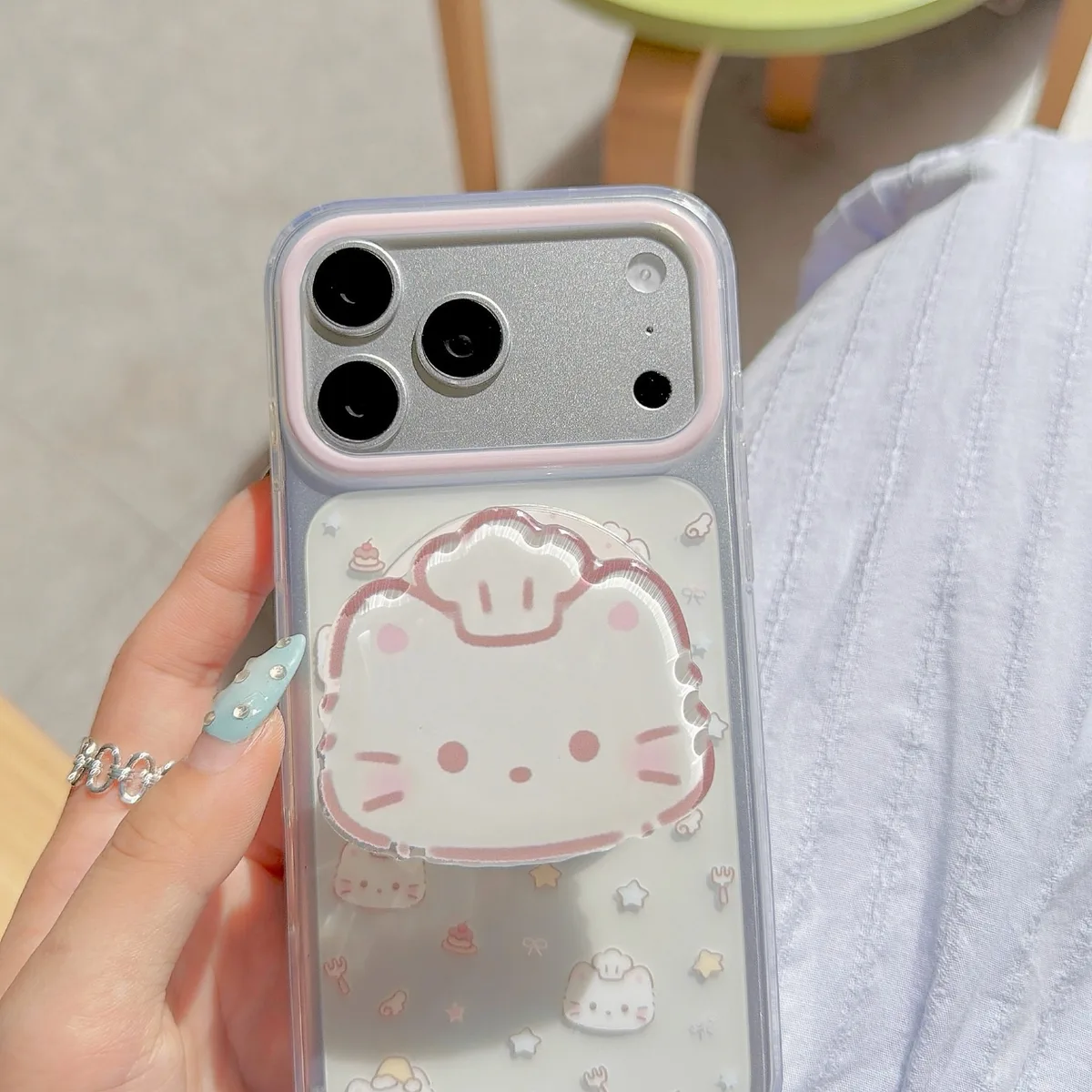Clear Soft TPU with 3D Chef Hat Charm Phone Case for iPhone 17 16 15 Pro Max