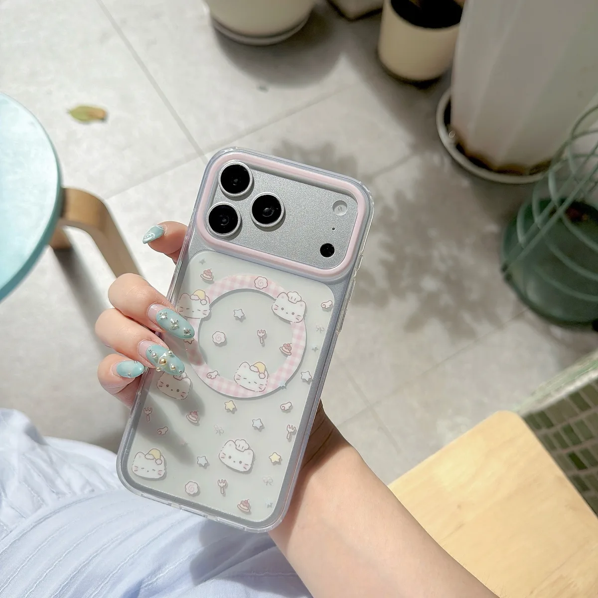 Clear Soft TPU with 3D Chef Hat Charm Phone Case for iPhone 17 16 15 Pro Max