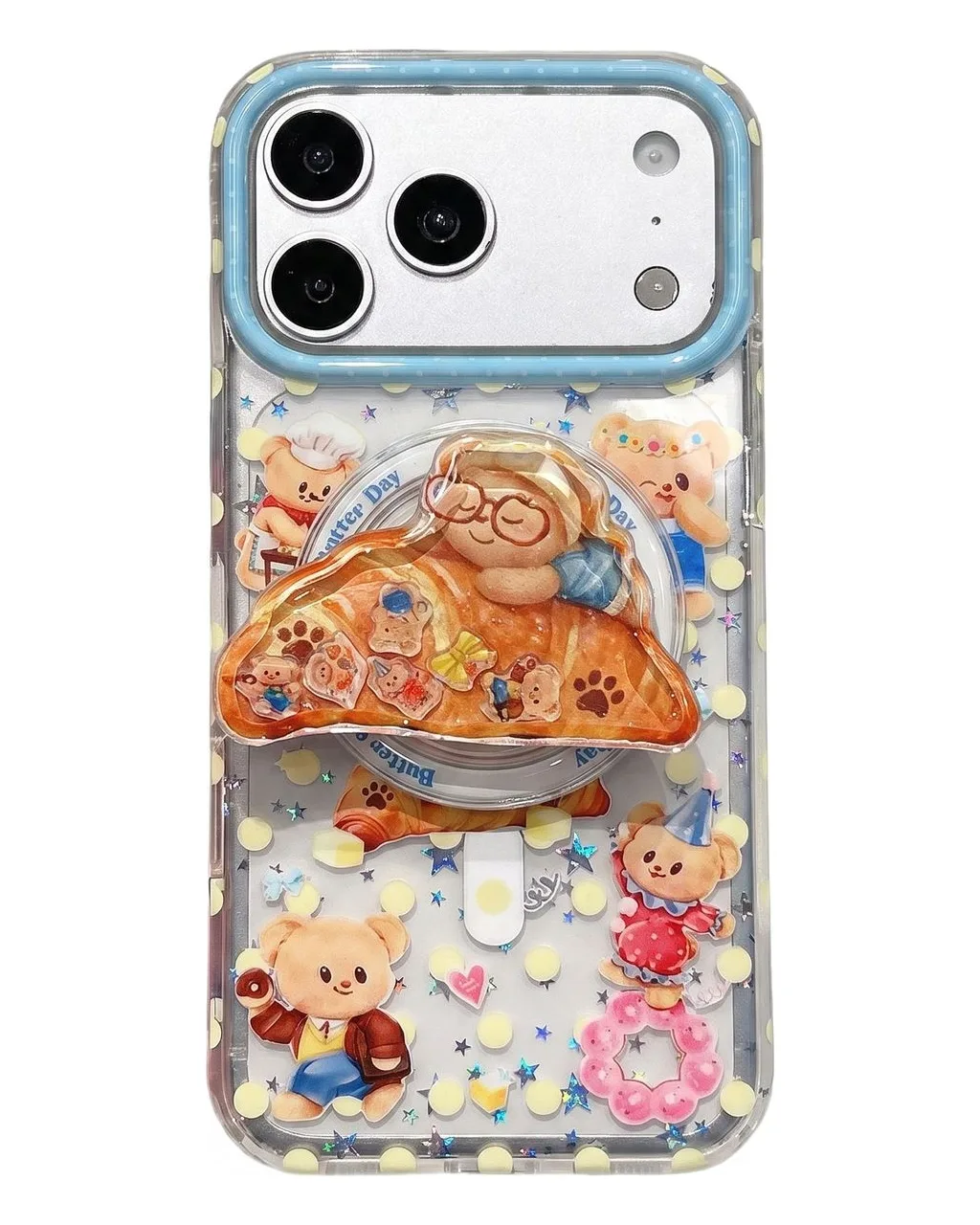 Baby Bear Bubble Pop Phone Case with Beaded Strap for iPhone 17 16 15 14 13 Pro Max — MagSafe