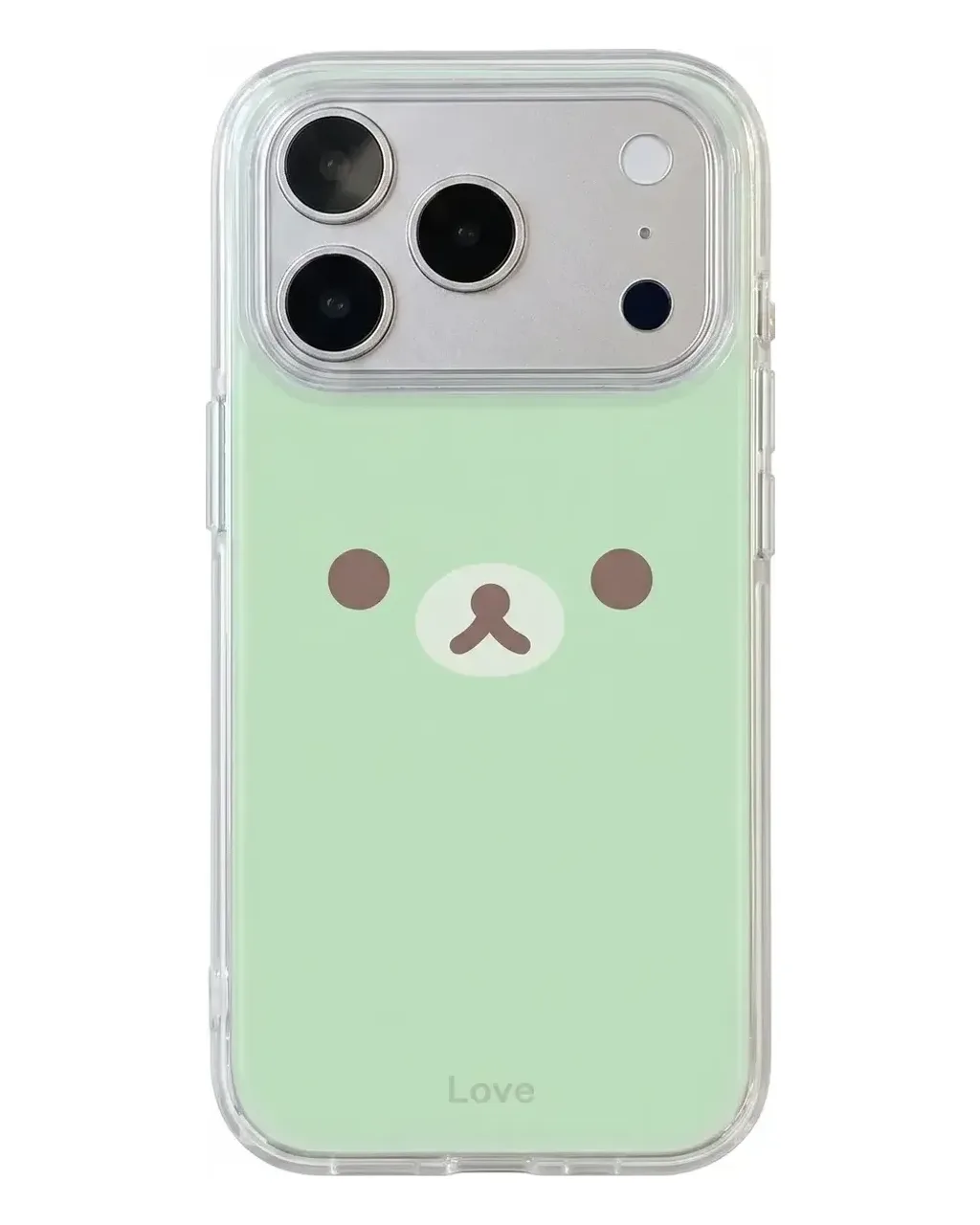 Mint Green Kawaii Bear Phone Case for iPhone 17 16 15 Pro Max