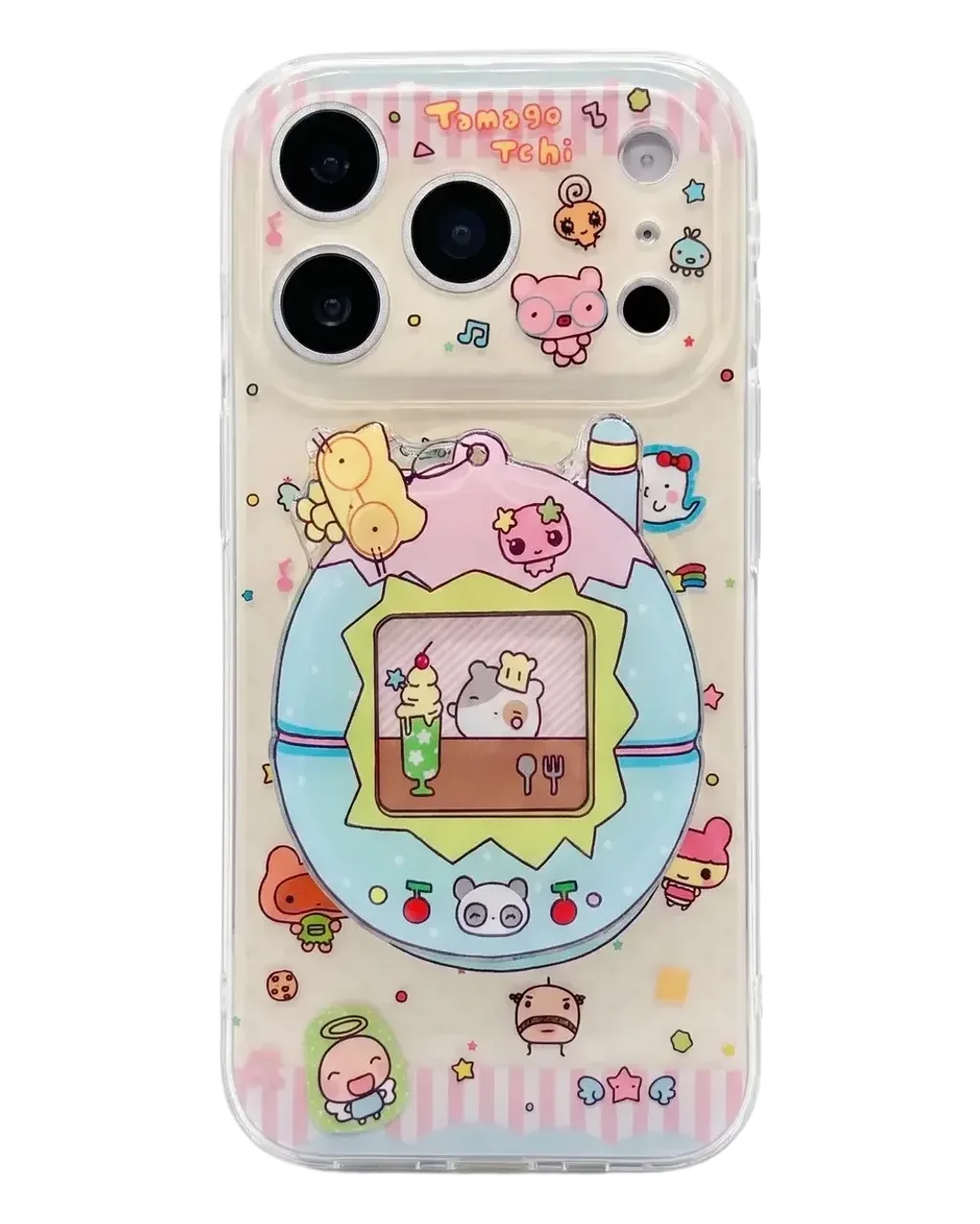 Tamagotchi Tomago Tchi Cute Kawaii Clear Phone Case for iPhone 17 16 15 14 13 Pro Max — MagSafe