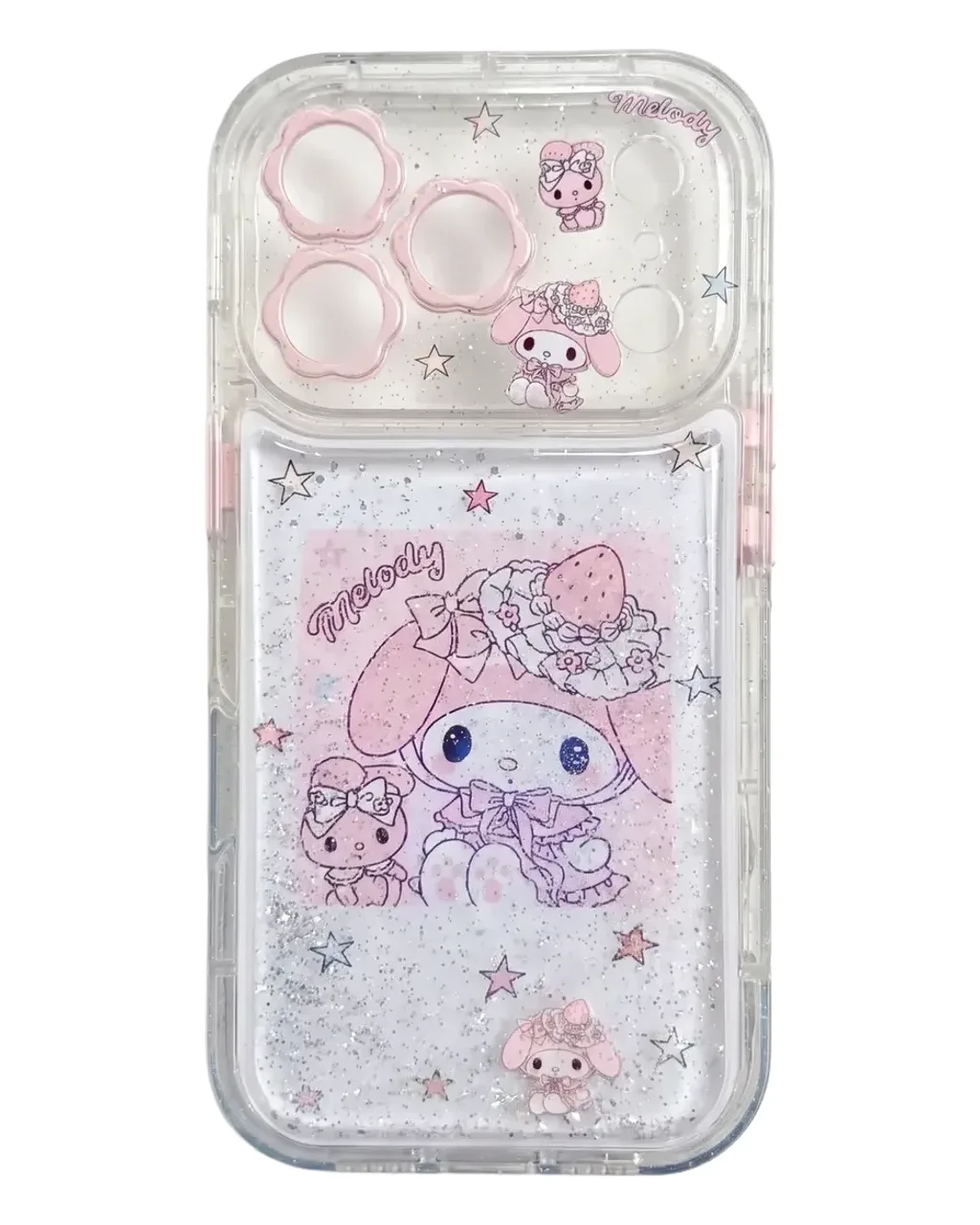 Sanrio My Melody Glitter Clear Phone Case for iPhone 17 16 15 14 13 Pro Max