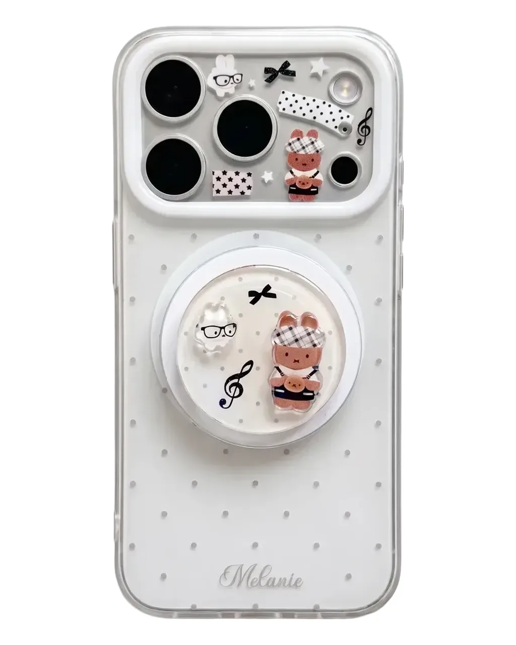 Miffy-Inspired Polka Dot MagSafe Phone Case for iPhone 17 16 15 14 13 Pro Max