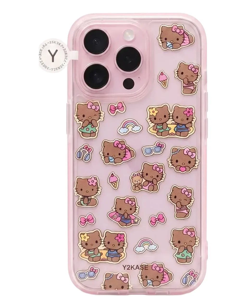 Hello Kitty Sticker Fun iPhone Case with Beaded Strap