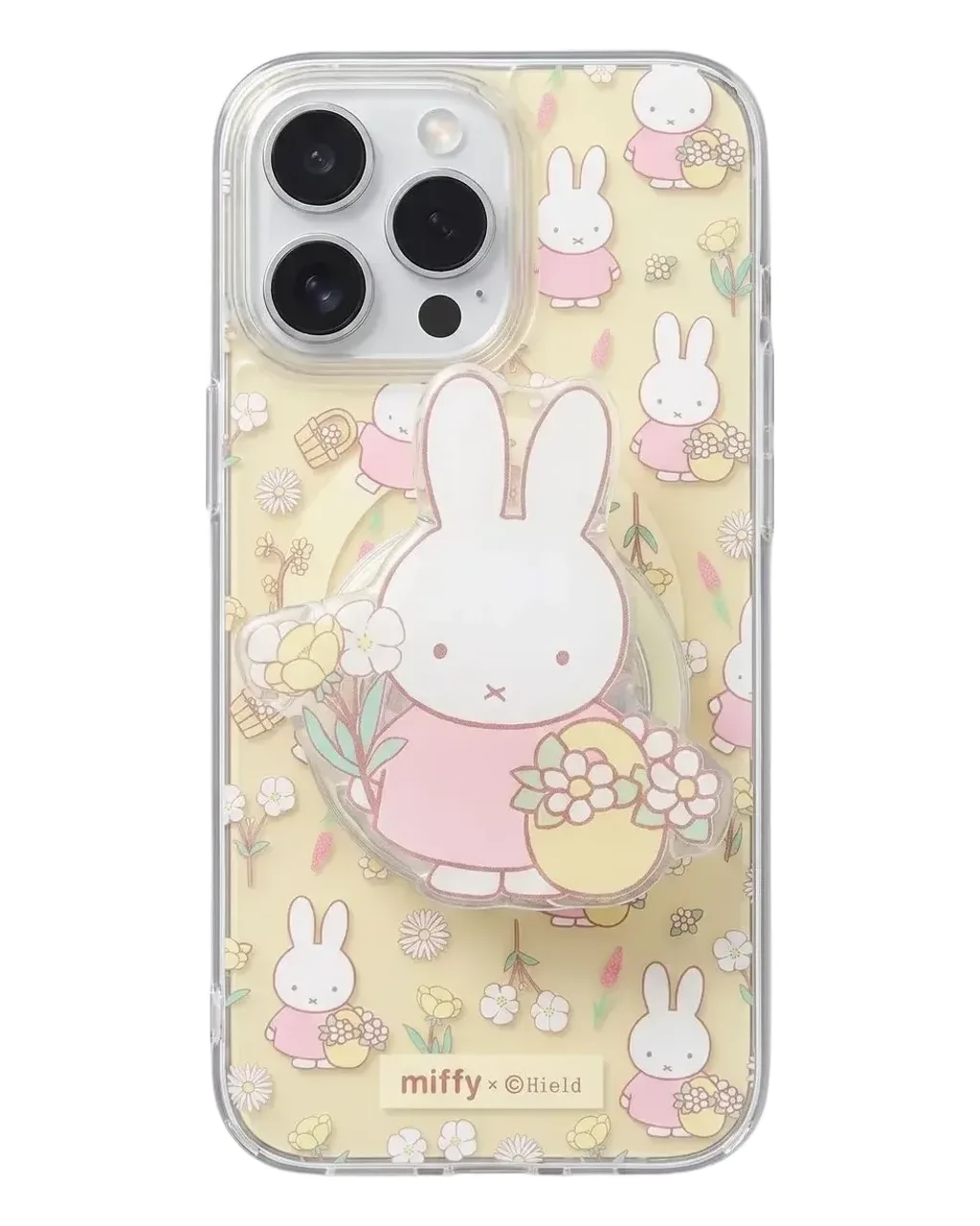 Miffy Floral Clear Phone Case | Kawaii Y2K for iPhone 17 16 15 14 13 Pro Max — MagSafe