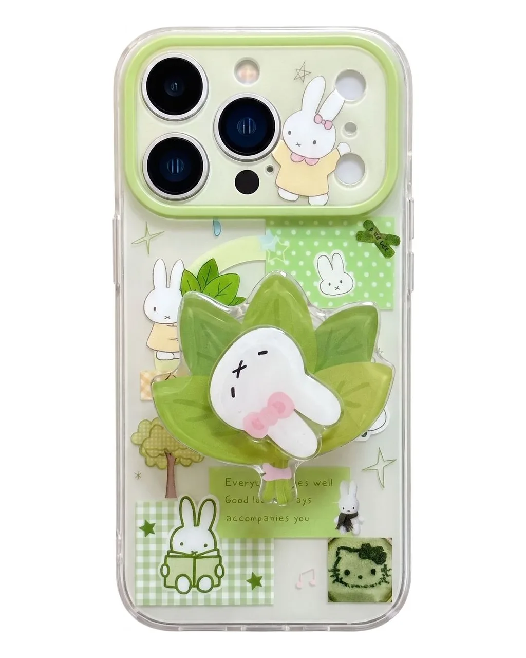 Miffy Green Leaf Charm iPhone 17 16 15 14 13 Pro Max Case Cute Kawaii Y2K — MagSafe