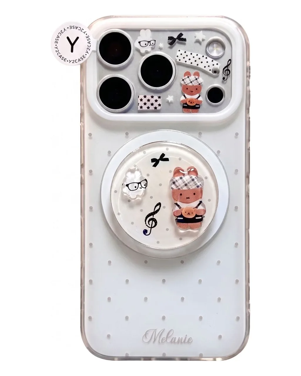 Miffy-Inspired Polka Dot MagSafe iPhone 17 16 15 14 13 Pro Max Phone Case