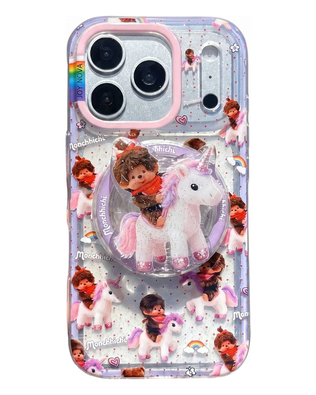 Monchhichi Unicorn Clear Phone Case for iPhone 17 16 15 14 13 Pro Max — MagSafe