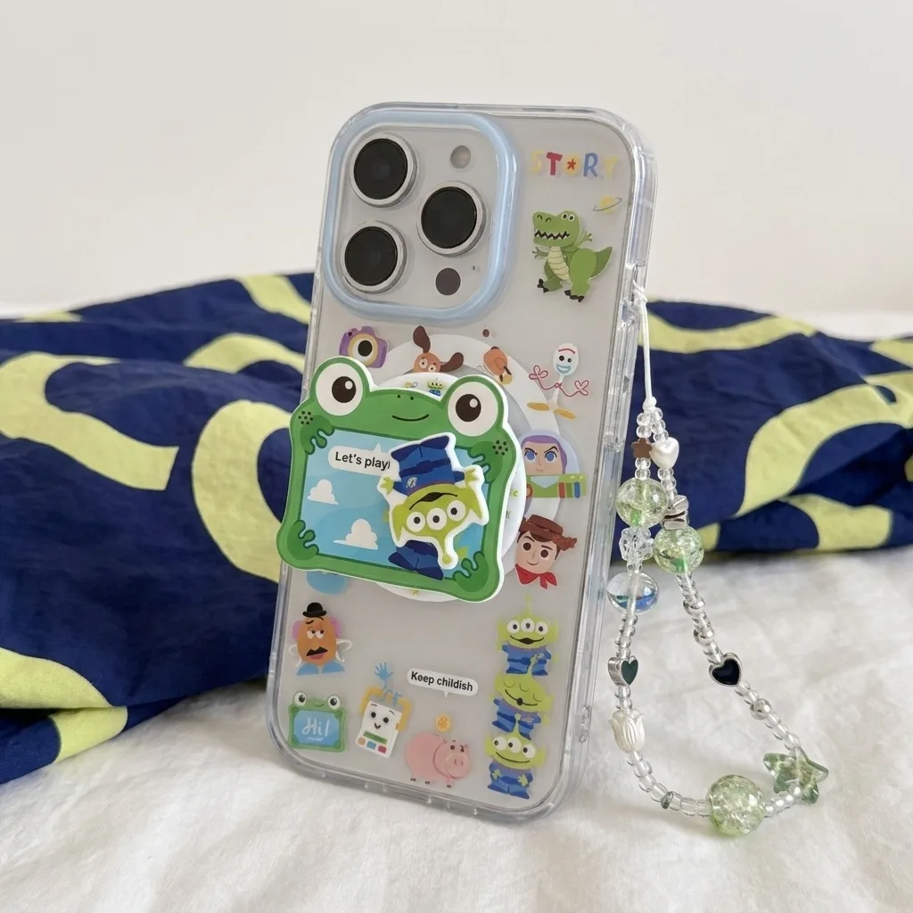 Toy Story Buzz Lightyear Clear Phone Case with Cute Character Print for iPhone 17 16 15 Pro Max — MagSafe