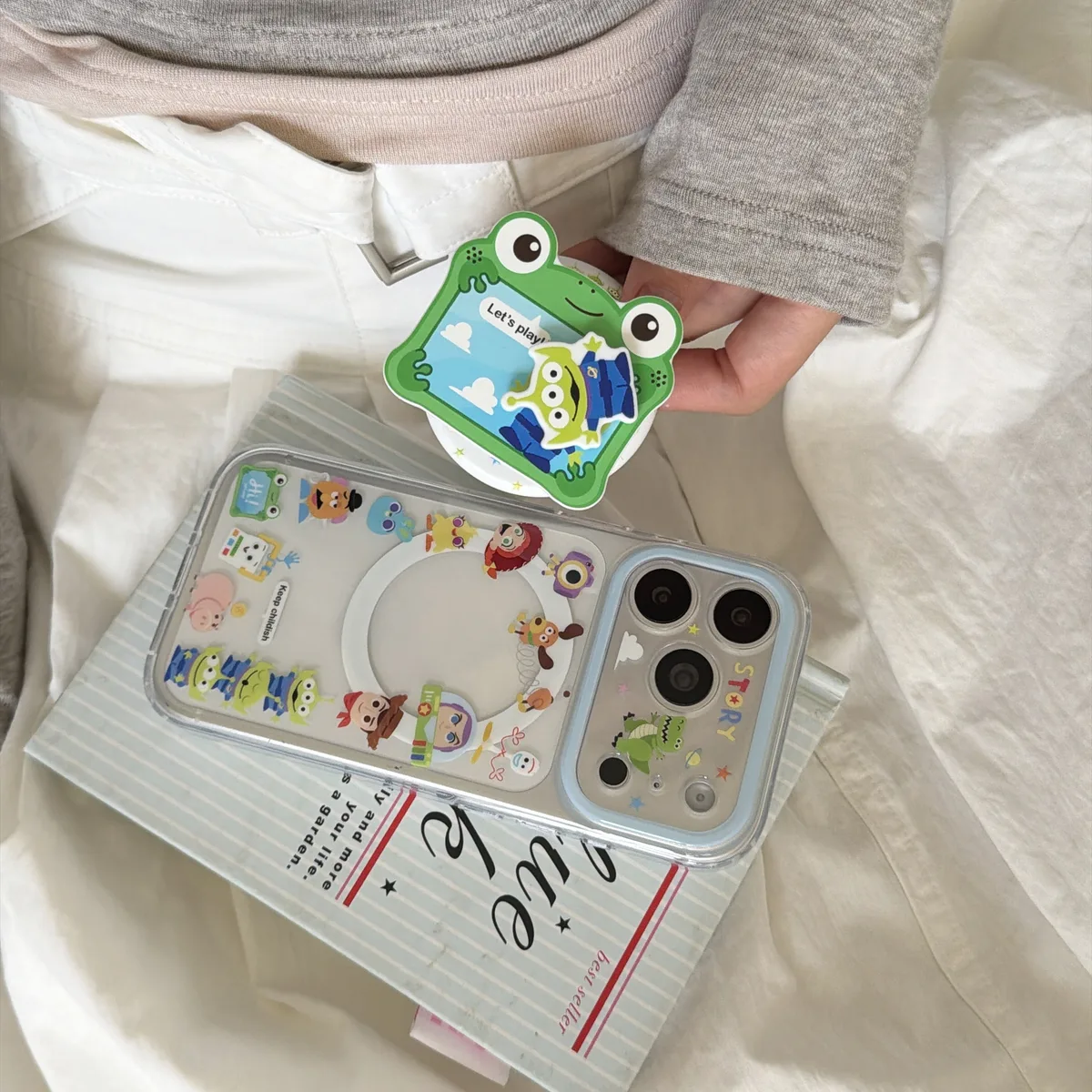 Toy Story Buzz Lightyear Clear Phone Case with Cute Character Print for iPhone 17 16 15 Pro Max — MagSafe