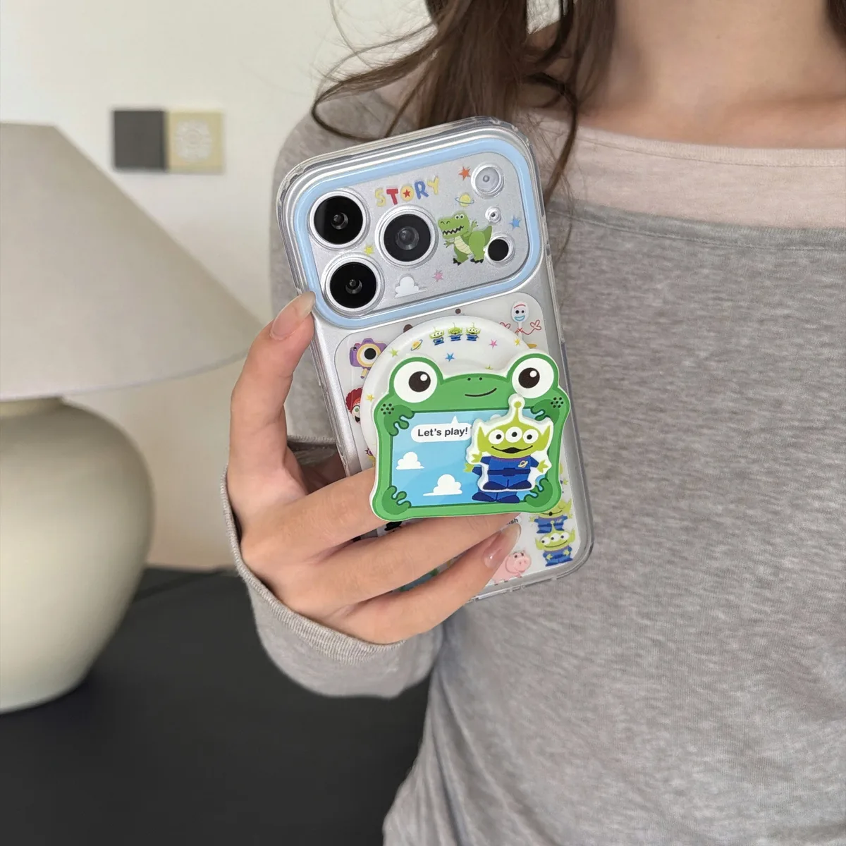 Toy Story Buzz Lightyear Clear Phone Case with Cute Character Print for iPhone 17 16 15 Pro Max — MagSafe