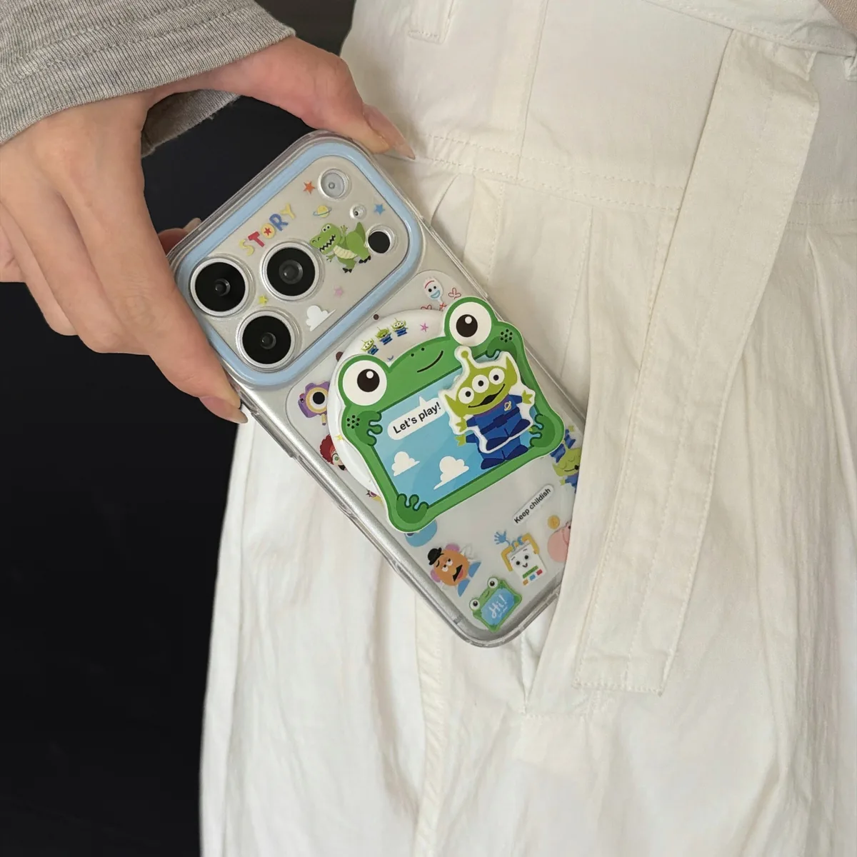 Toy Story Buzz Lightyear Clear Phone Case with Cute Character Print for iPhone 17 16 15 Pro Max — MagSafe