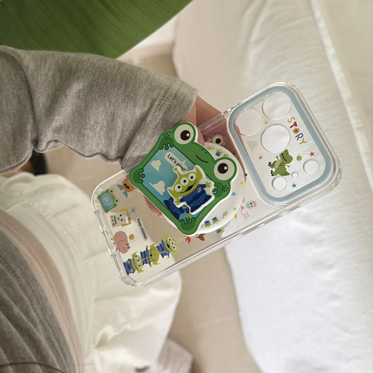 Toy Story Buzz Lightyear Clear Phone Case with Cute Character Print for iPhone 17 16 15 Pro Max — MagSafe