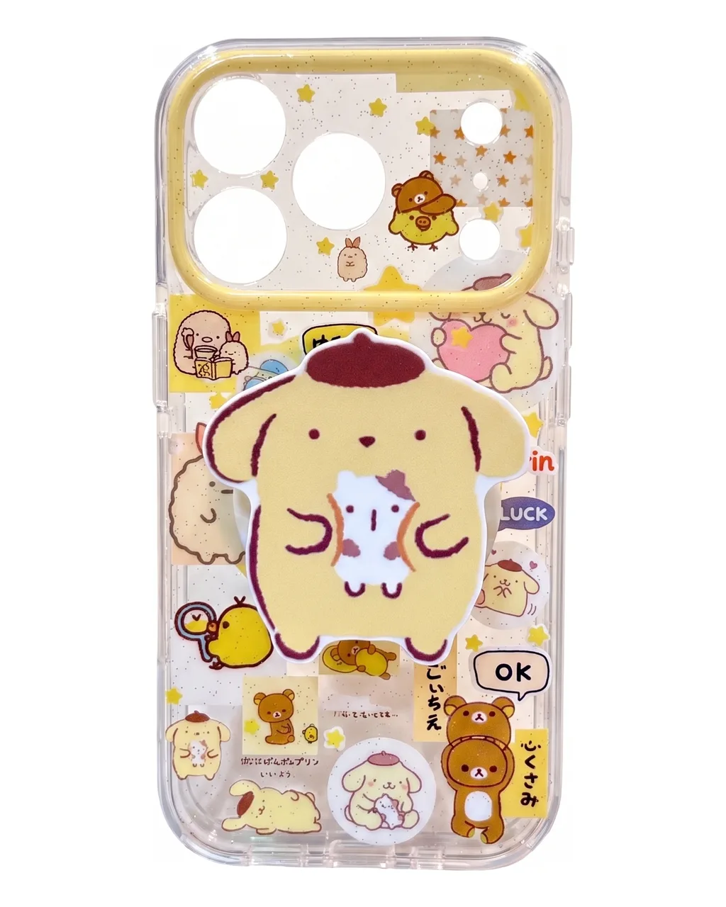 Pompompurin Kawaii Clear Phone Case for iPhone 17 16 15 14 13 Pro Max