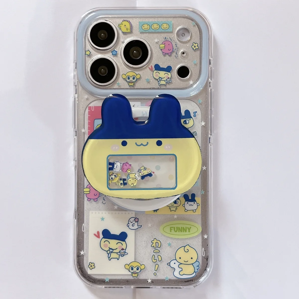 Tamagotchi Pop Phone Case with Stand & Beaded Strap for iPhone 17 16 15 14 13 Pro Max — MagSafe