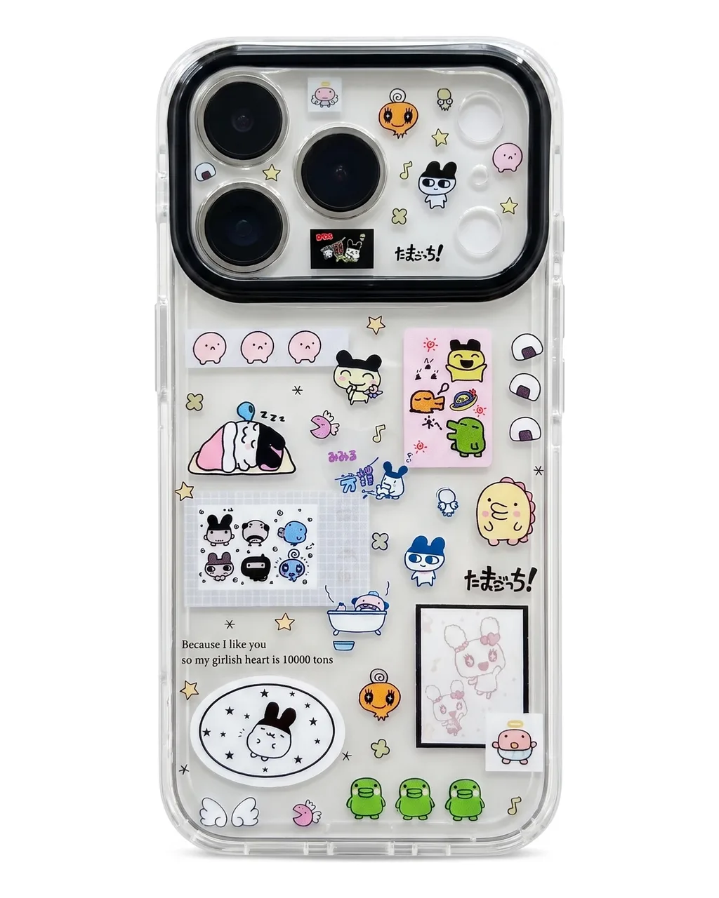 Tamagotchi Collage Clear Phone Case for iPhone 17 16 15 14 13 Pro Max