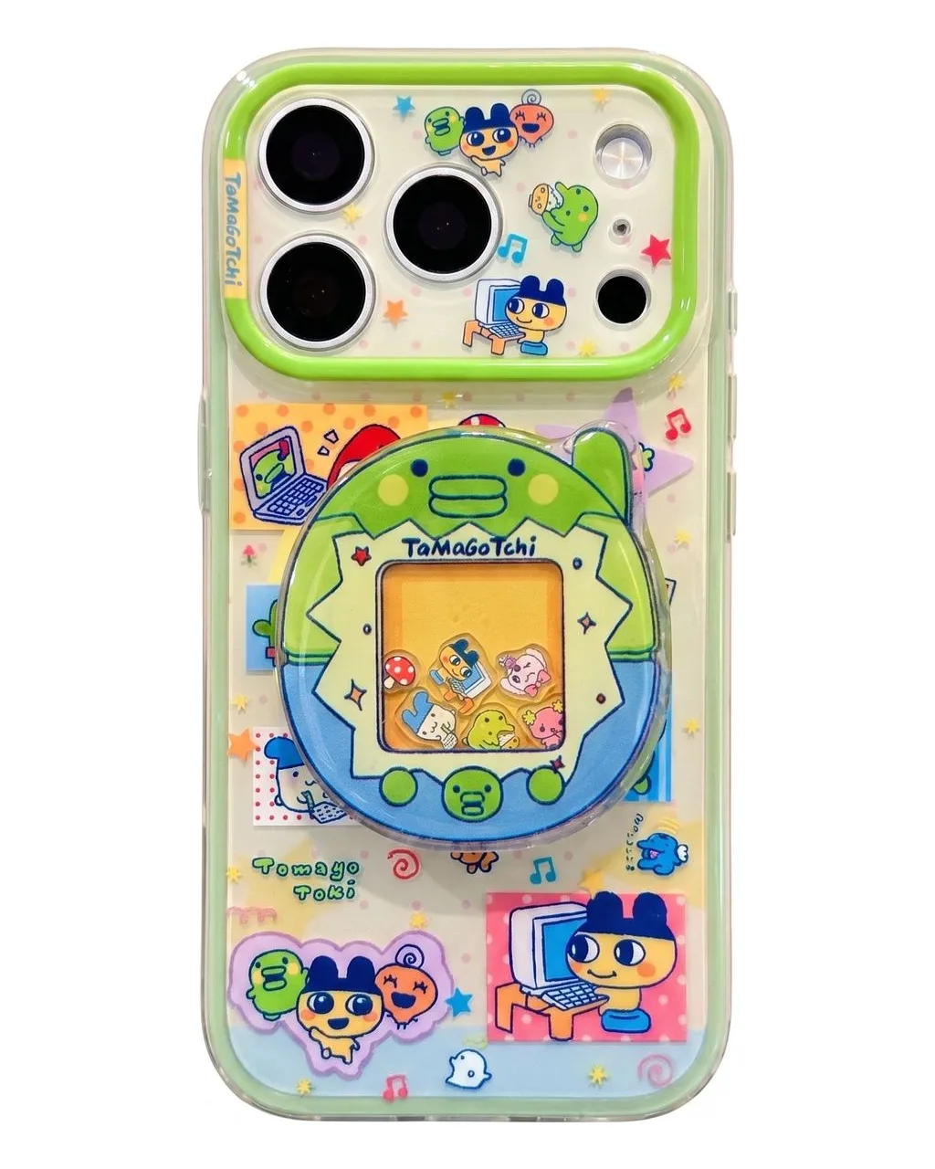 Tamagotchi Y2K Cute Clear Phone Case for iPhone 17 16 15 14 13 Pro Max — MagSafe