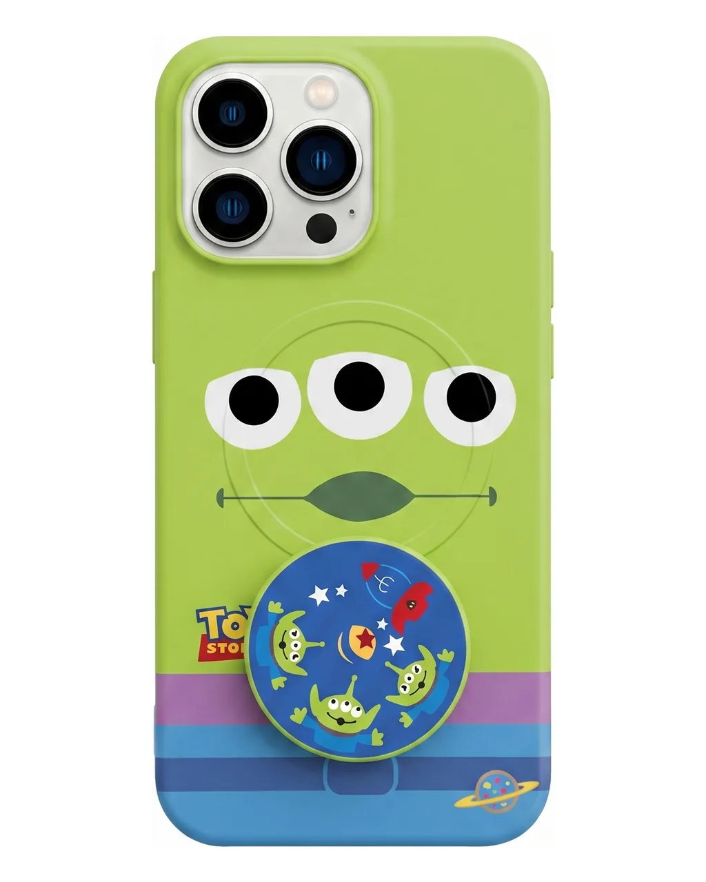 Toy Story Mint Green Matte with 3D Pop Socket Phone Case for iPhone 17 16 15 Pro Max — MagSafe