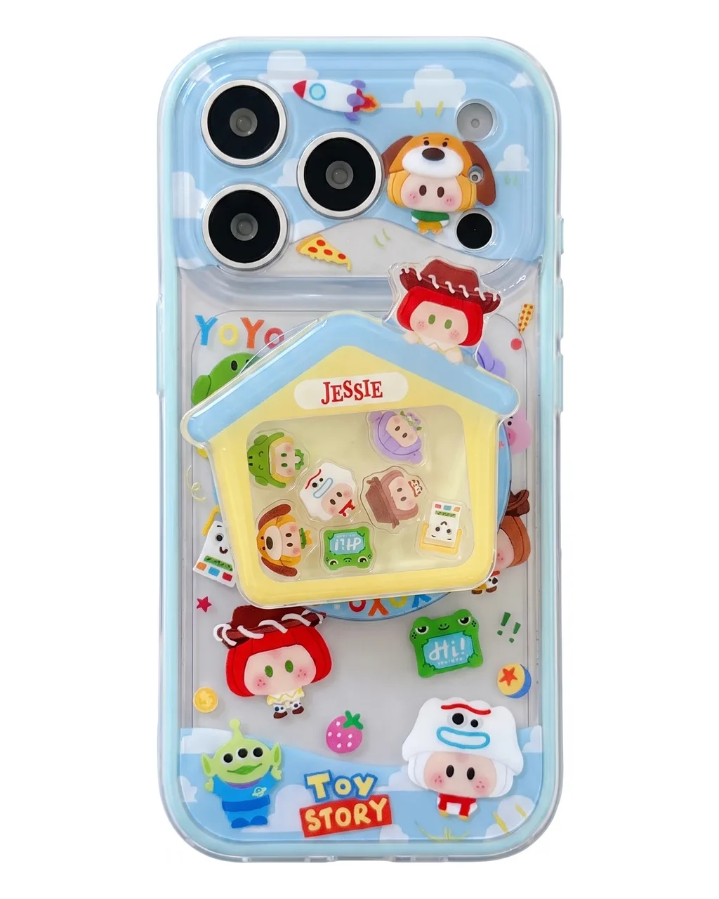 Toy Story Kawaii Bubble Phone Case with Jessie House Charm & Beaded Strap for iPhone 17 16 15 Pro Max — MagSafe