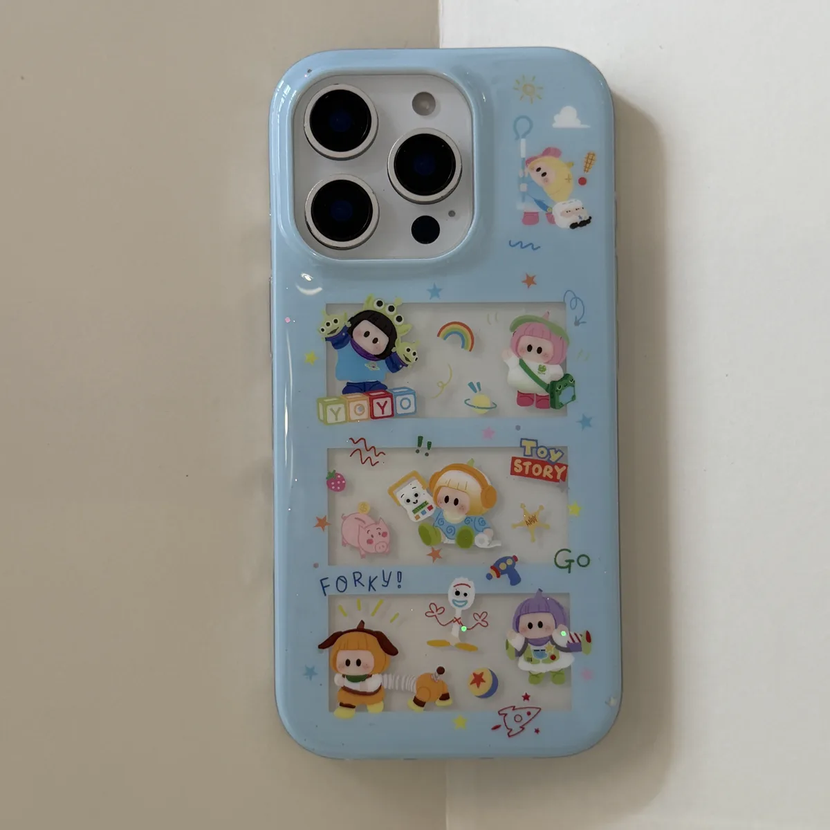 Toy Story Kawaii Phone Case with Beaded Strap for iPhone 17 16 15 14 13 Pro Max