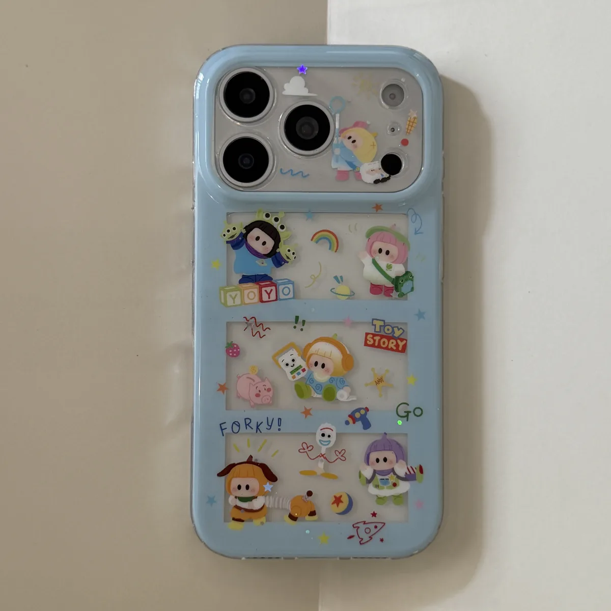Toy Story Kawaii Phone Case with Beaded Strap for iPhone 17 16 15 14 13 Pro Max